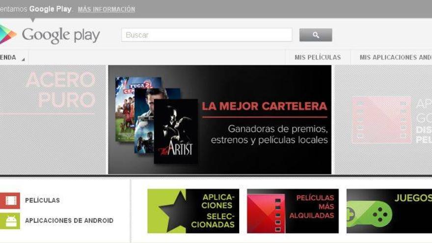 Google permitirá alquilar películas de los principales estudios españoles y de Hollywood