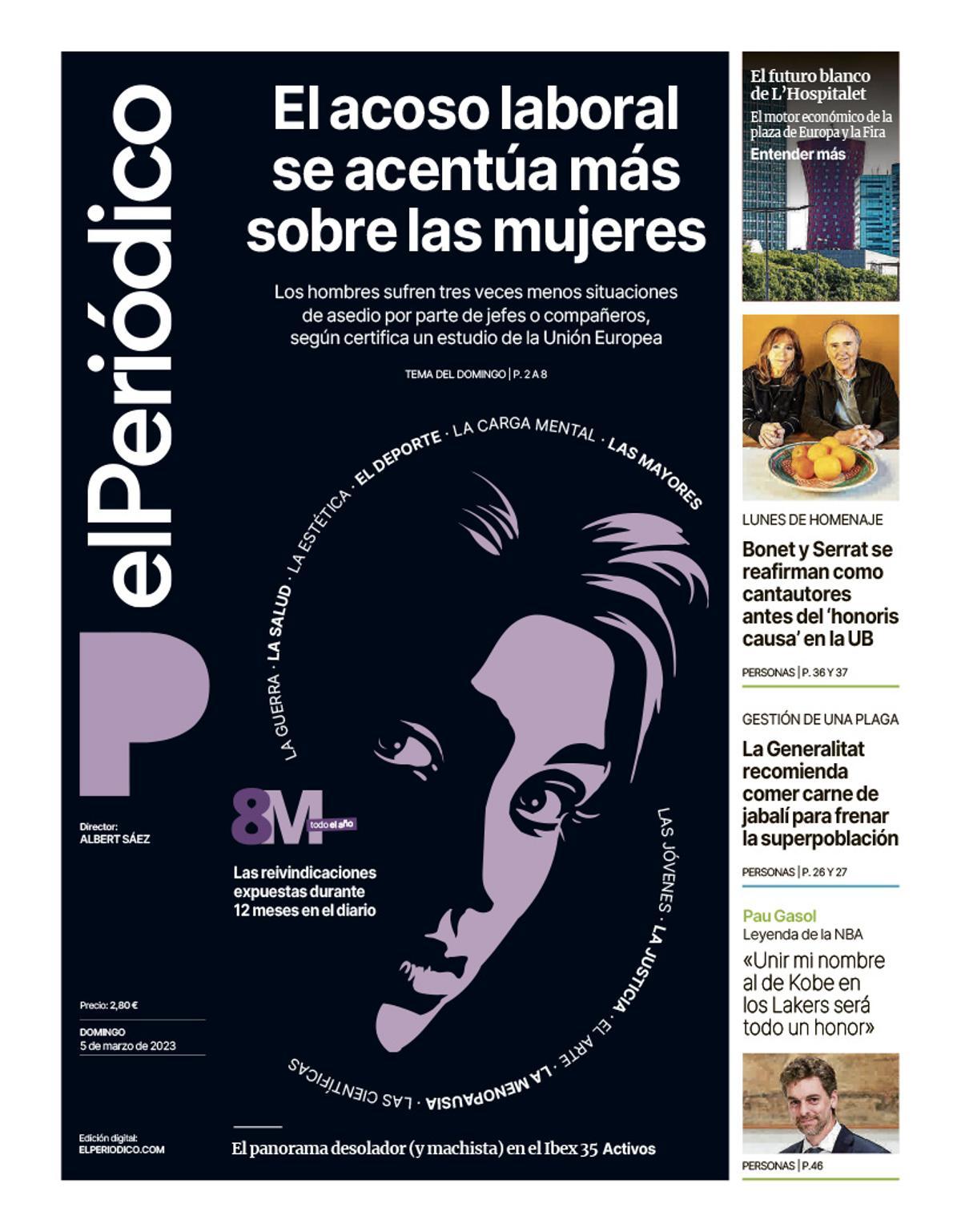 La portada d’EL PERIÓDICO del 5 de març del 2023