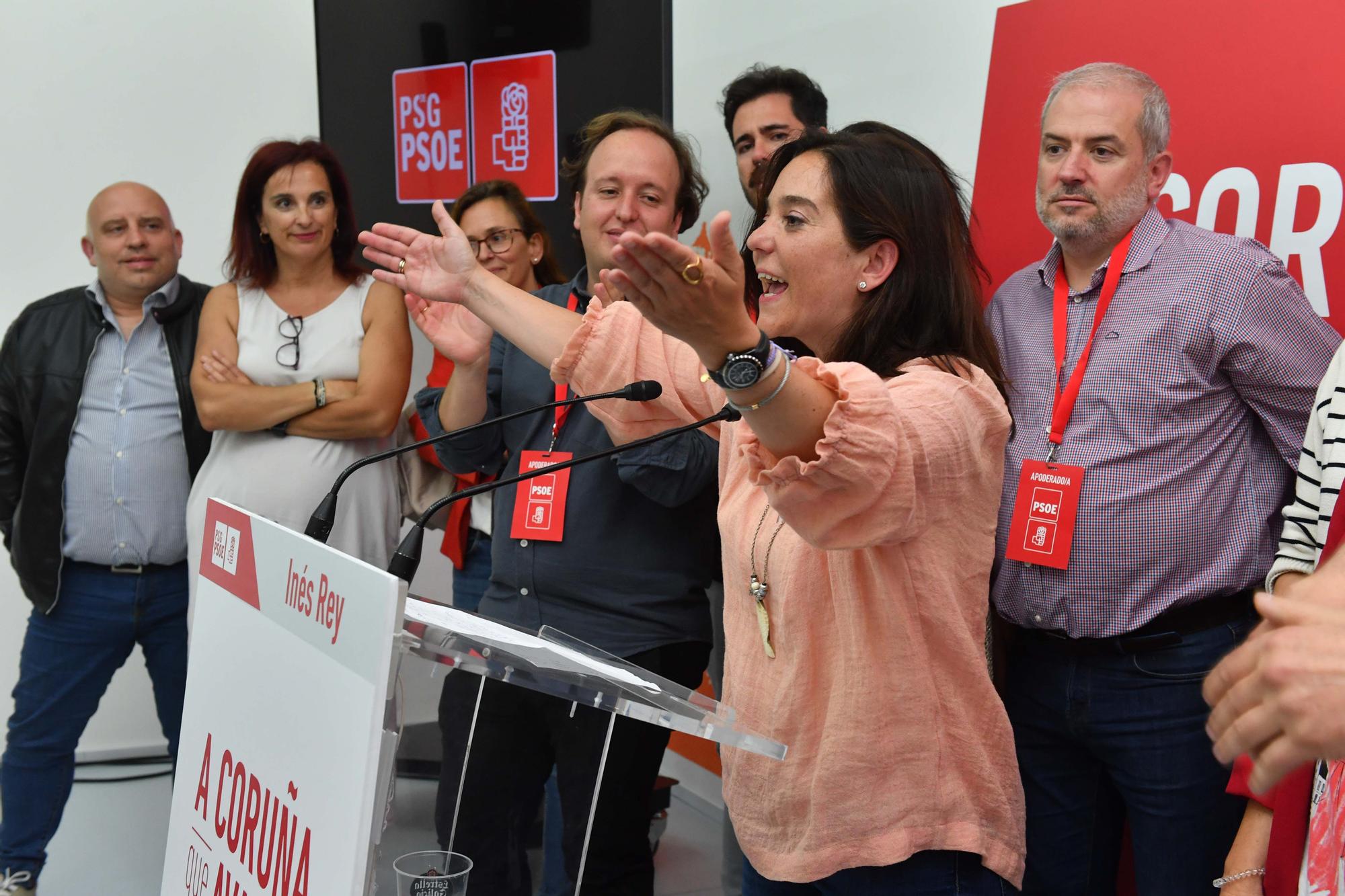 Celebración del PSOE de A Coruña tras las elecciones