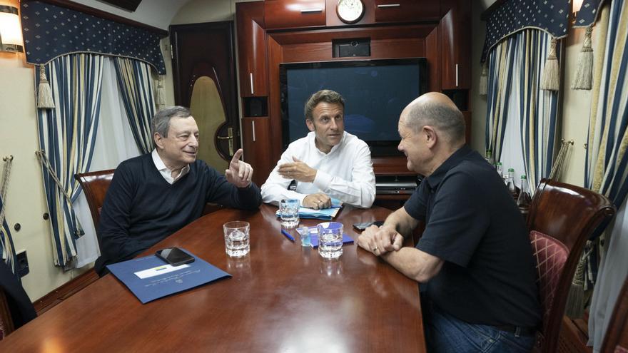 Macron, Draghi y Scholz viajan a Kiev para reunirse con Zelenski