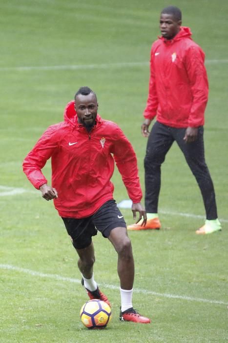 Elderson Echiéjile ya se entrena con el Sporting en El Molinón.