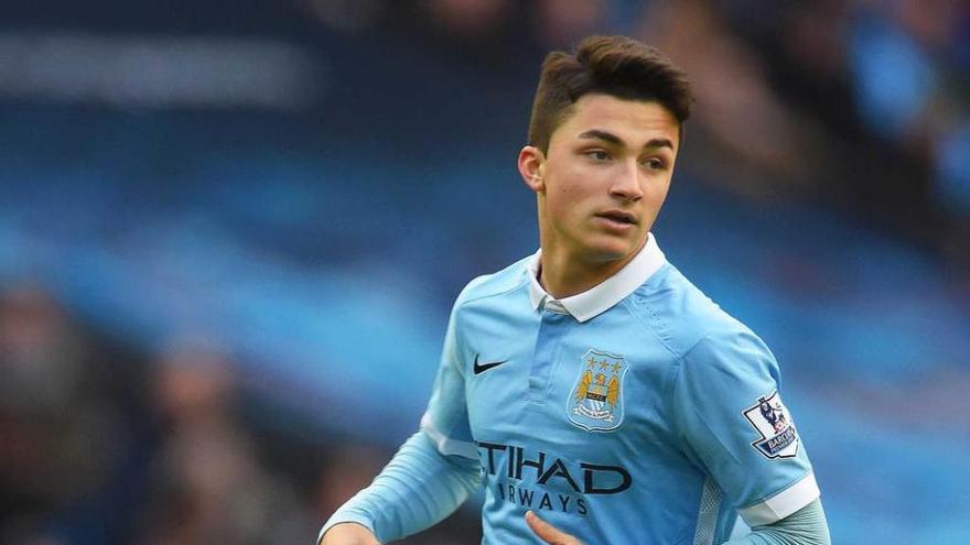 Manu García, tras debutar con el City en la Premier.