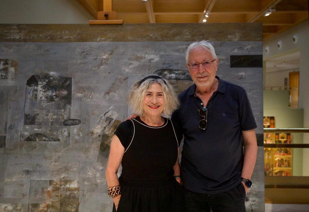 Los artistas Carmen Calvo y Horacio Silva, en el Museo de Bellas Artes de València.