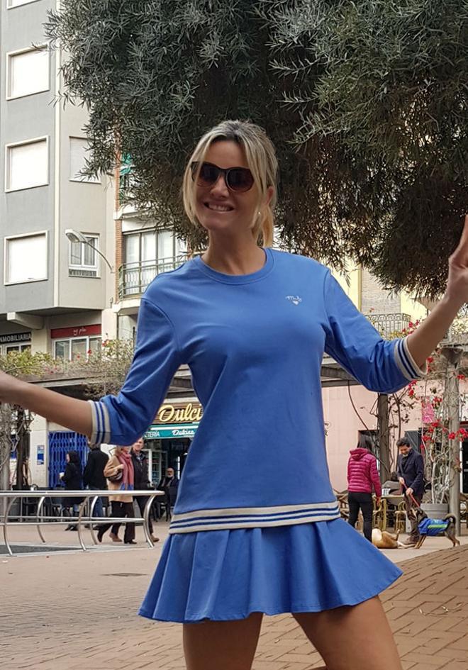 Vestido azul lucido por Cristina Pedroche