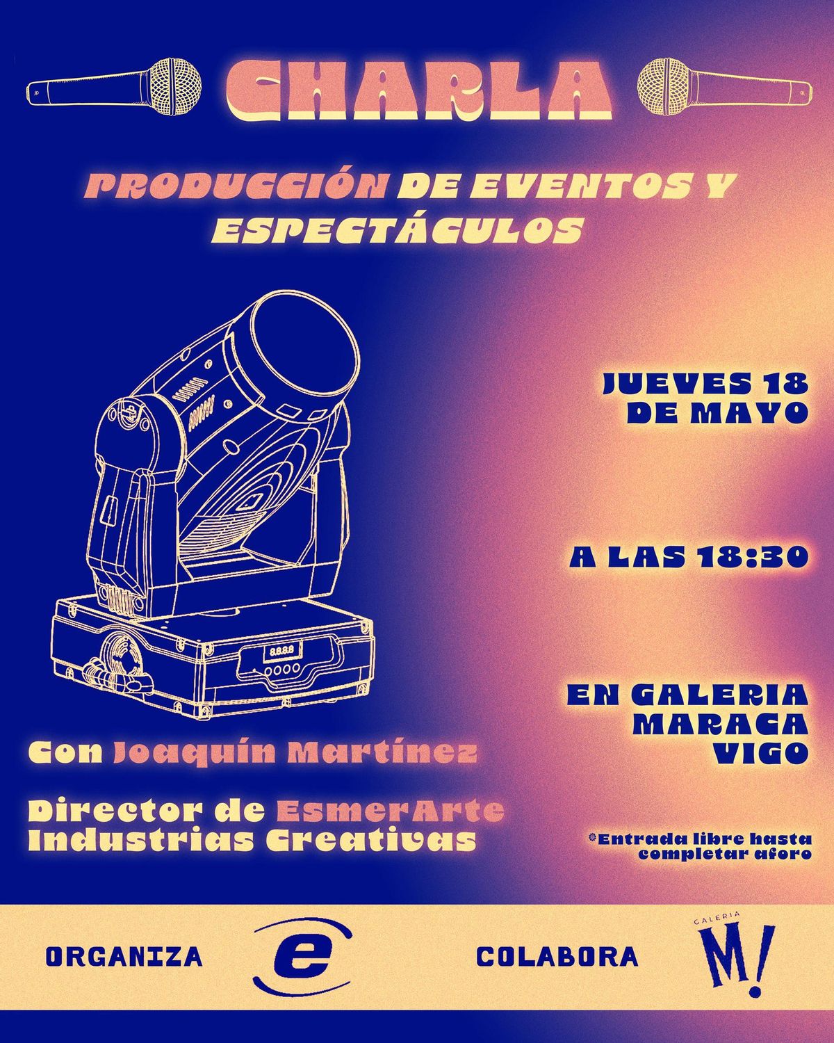 Cartel anunciador de la conferencia.