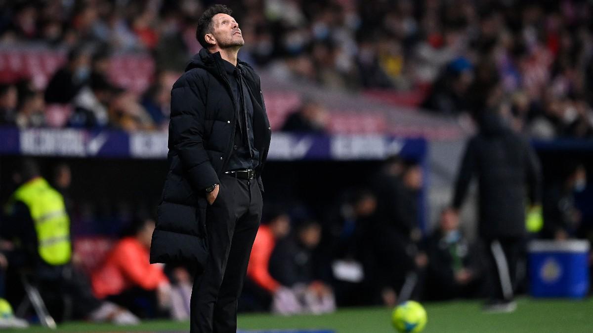 Simeone lamenta una acción durante el duelo ante el Getafe