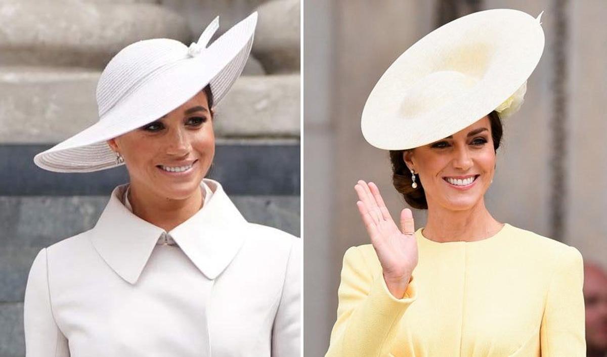 Meghan Markle y Kate Middleton en las celebraciones del jubileo de platino