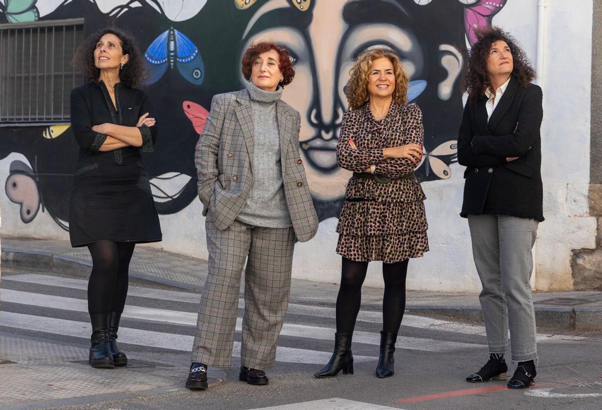 Cristina Martínez, Rosa Castells, Mª Dolores Padilla y Alícia Garijo
