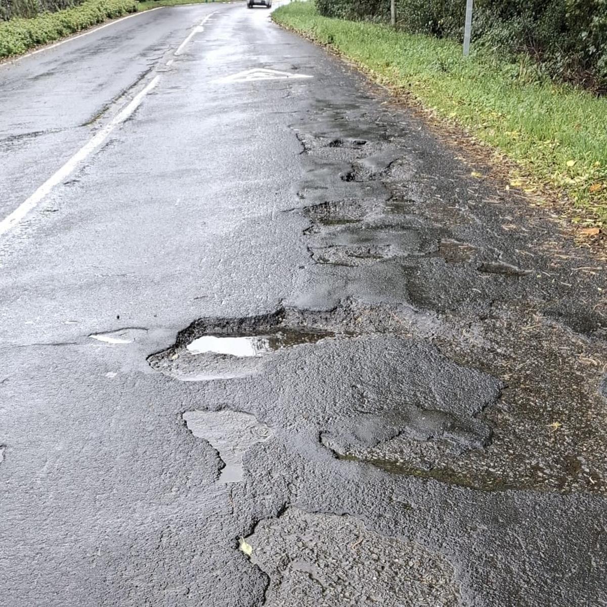 Estado de la carretera N-634 que conecta Santiago con Lavacolla.