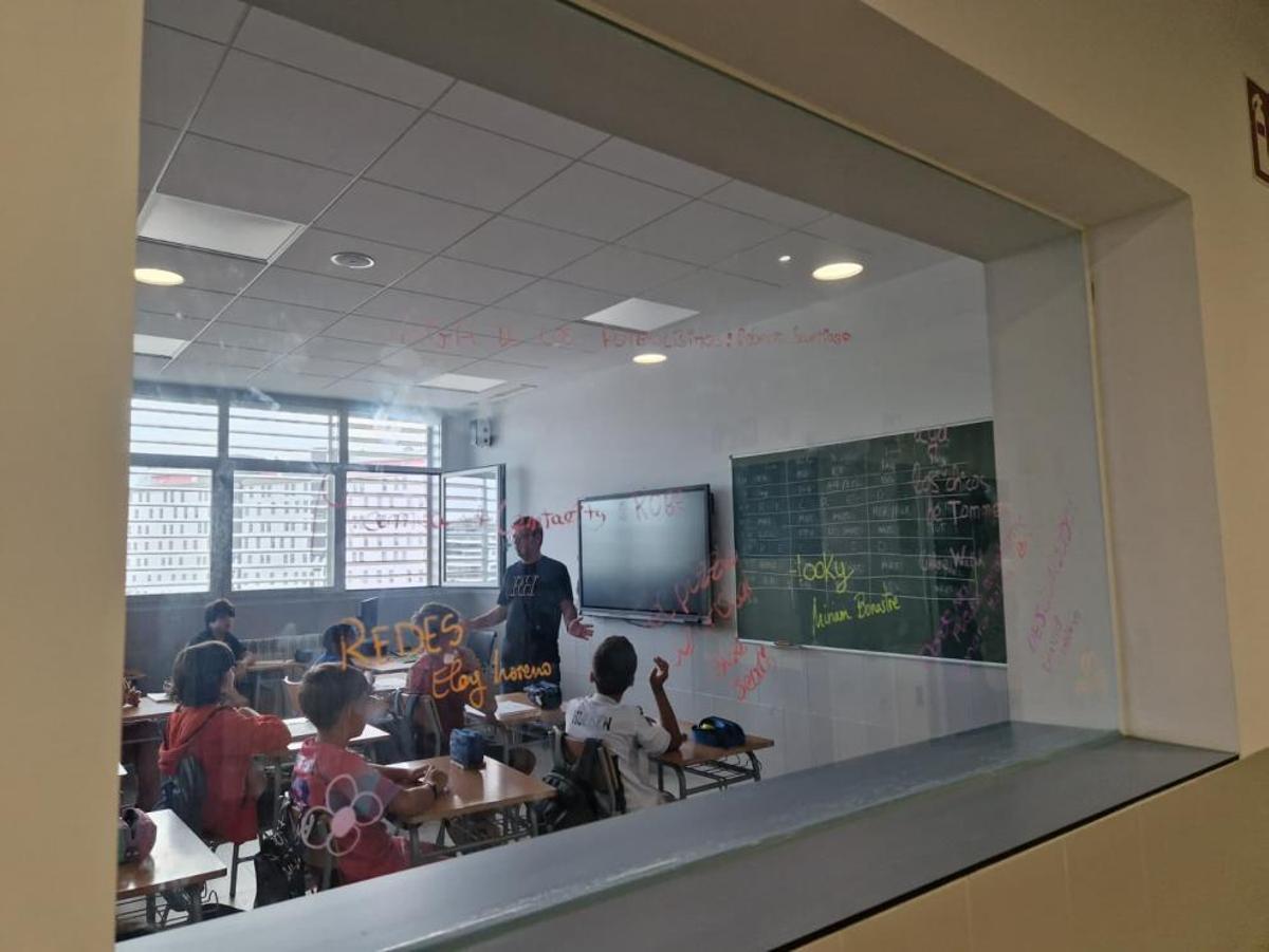 Una imagen de archivo de un aula del CPI Parque Venecia de Zaragoza.