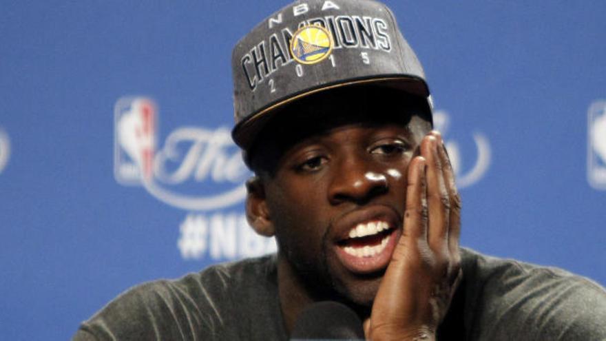 Draymond Green, durante una rueda de prensa