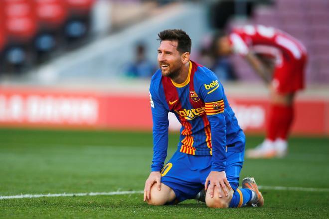 Leo Messi, durante un partido esta temporada