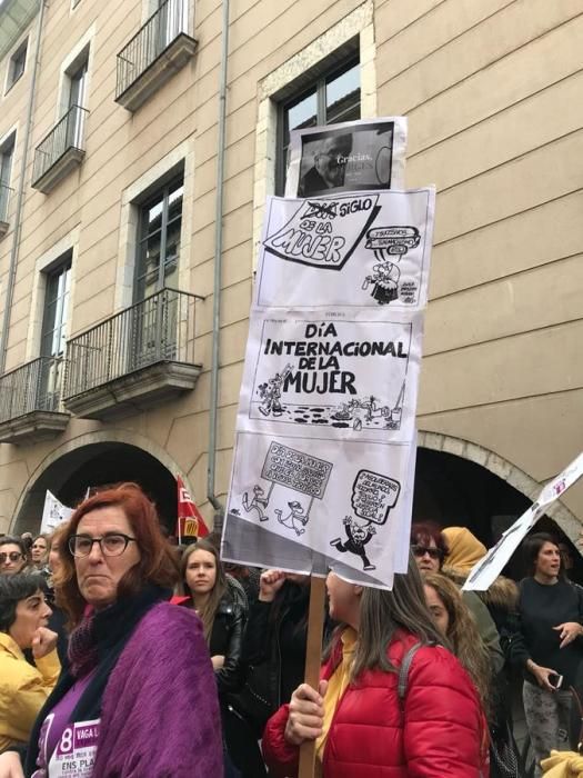 Mobilització a Girona amb motiu de la vaga feminista