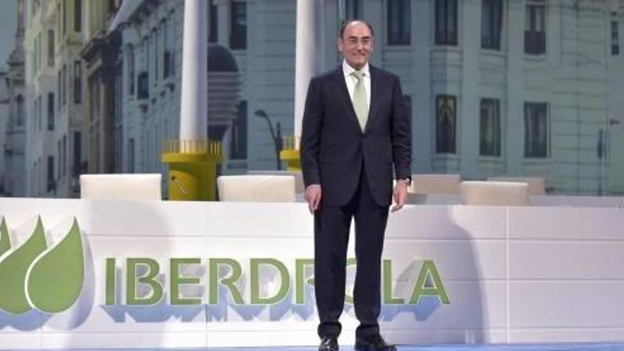 El presidente de Iberdrola, Ignacio Sánchez Galán, ayer en la junta de accionistas en Bilbao.