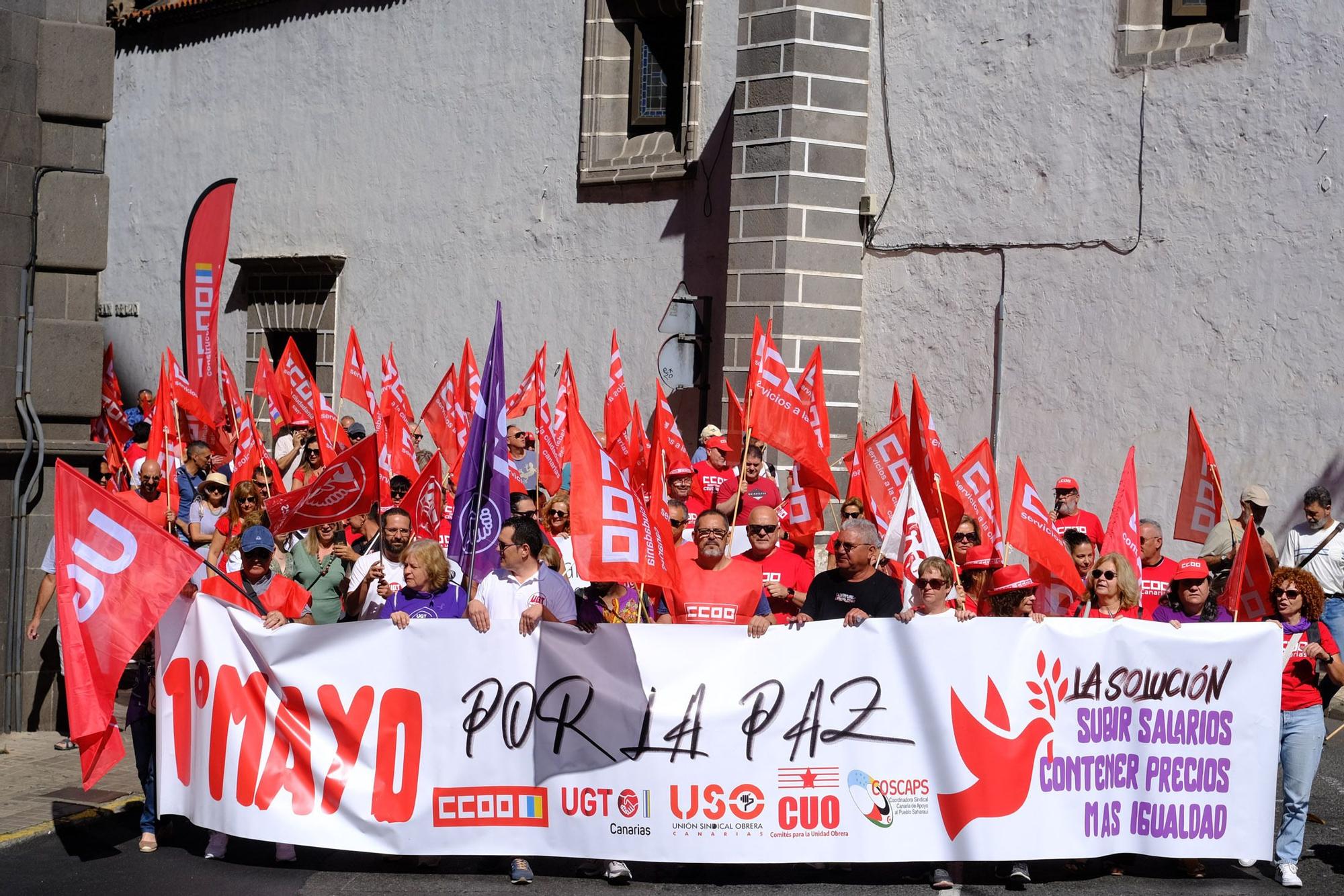 Manifestación por el Primero de Mayo en Las Palmas de Gran Canaria