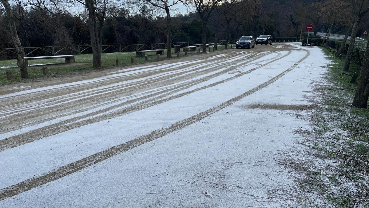 Nieve en la Rabassada en Sant Cugat