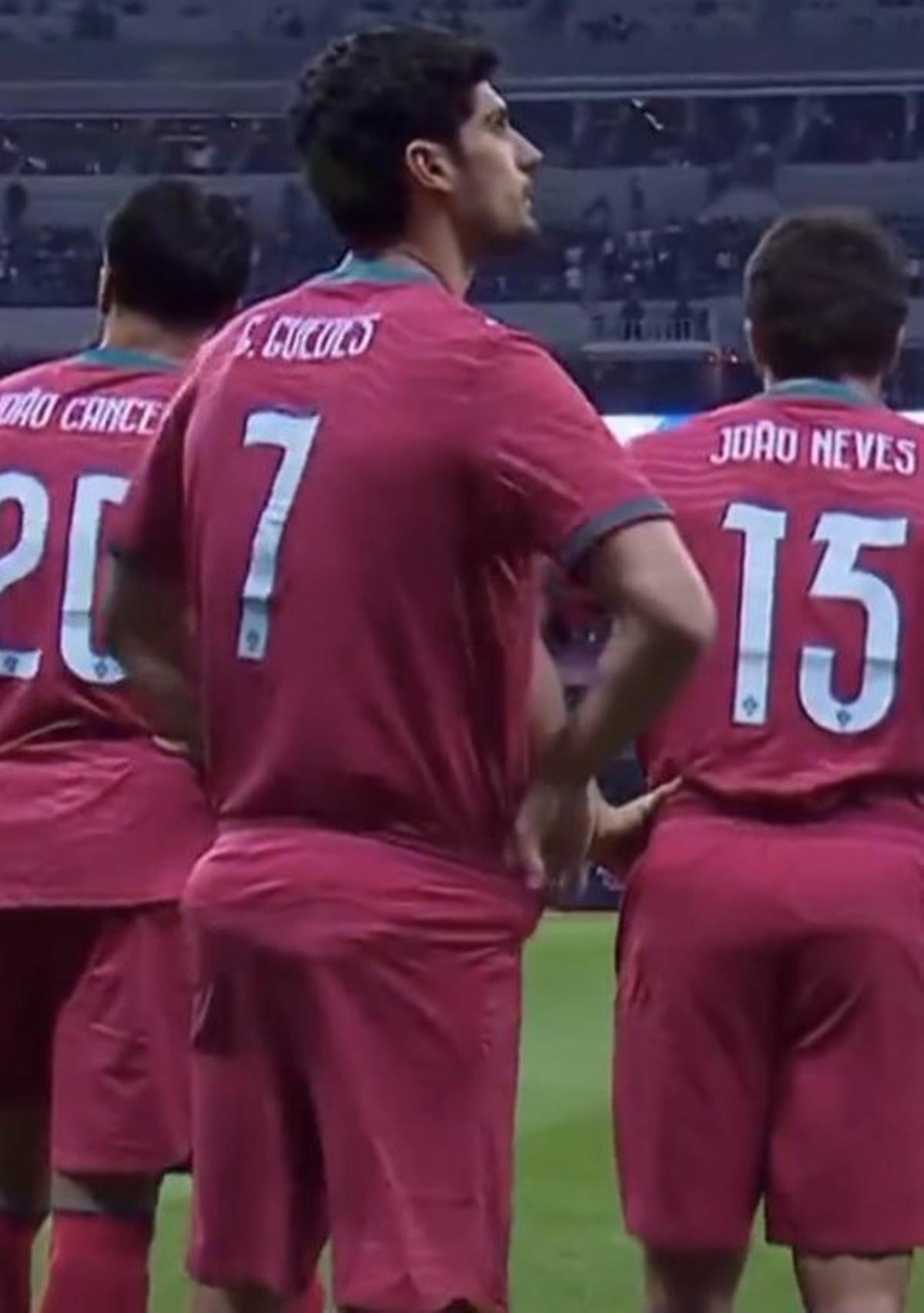 Gonçalo Guedes con la camiseta de Portugal y el '7'