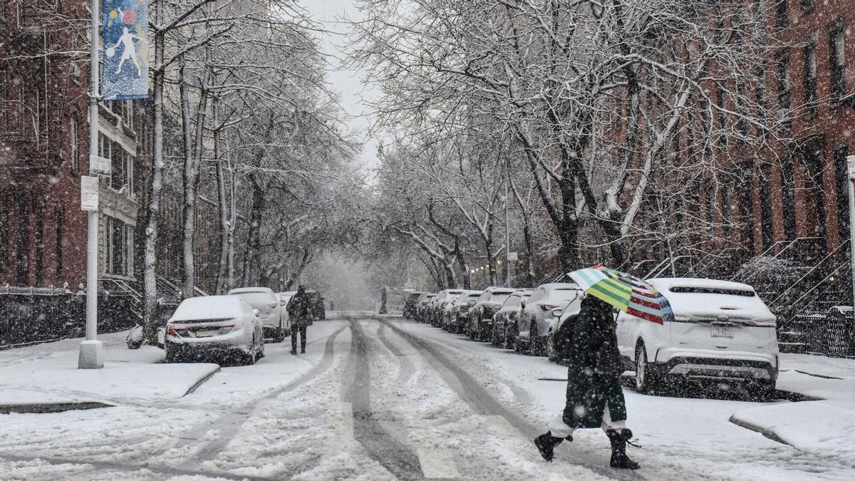 Intensa nevada en Nueva York