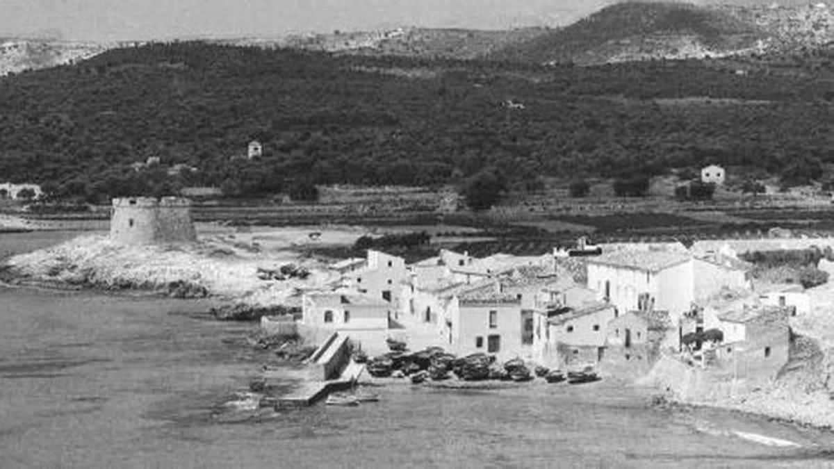 Imagen antigua del humilde barrio de pescadores que fue Moraira