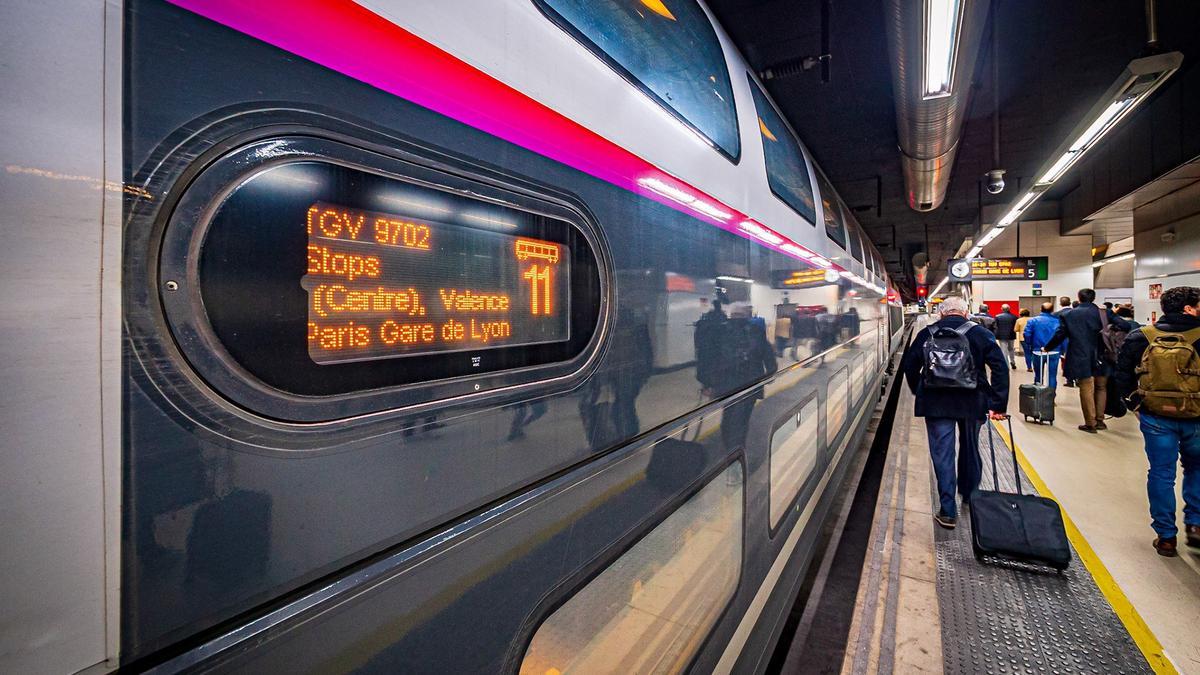 El TGV Inoui que conecta Barcelona y París.