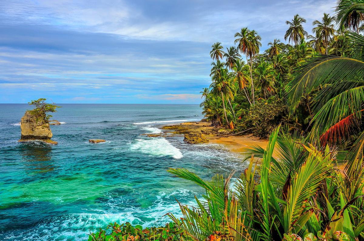 Playa en Puerto Viejo, Costa Rica.