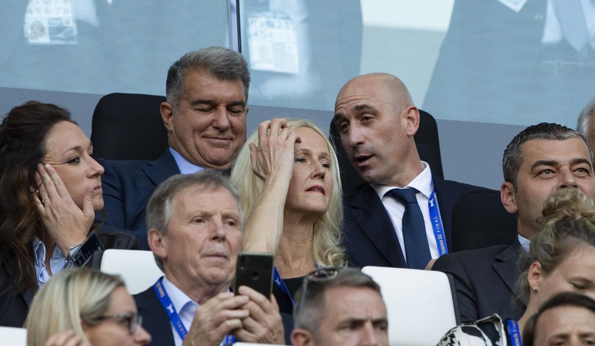 Joan Laporta en el palco del estadio Allianz de Turín