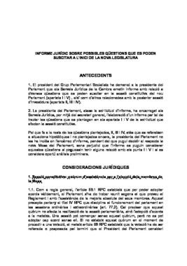 Informe dels lletrats del Parlament sobre la investidura telemàtica