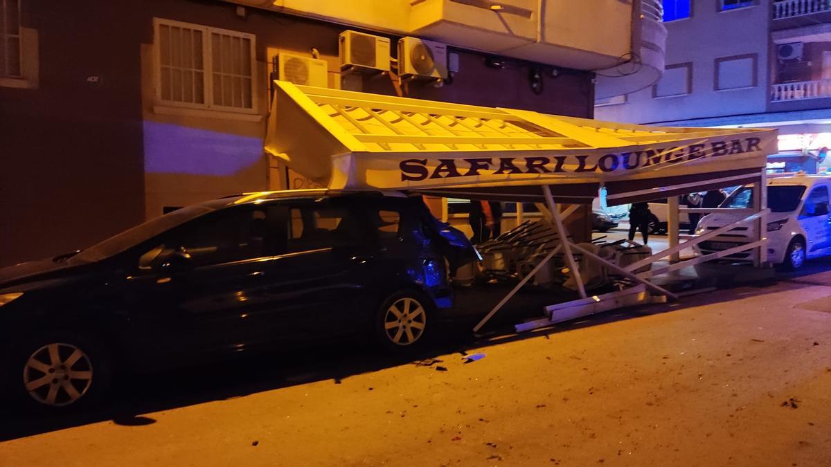 Imagen de la terraza tras el accidente en Torrevieja