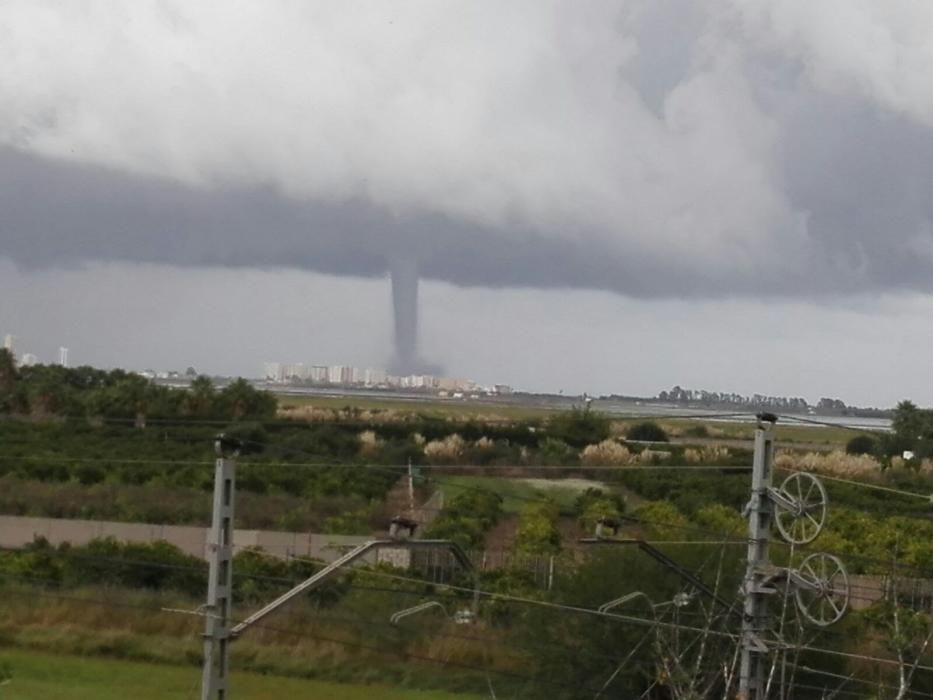 El espectacular tornado marino en Sueca