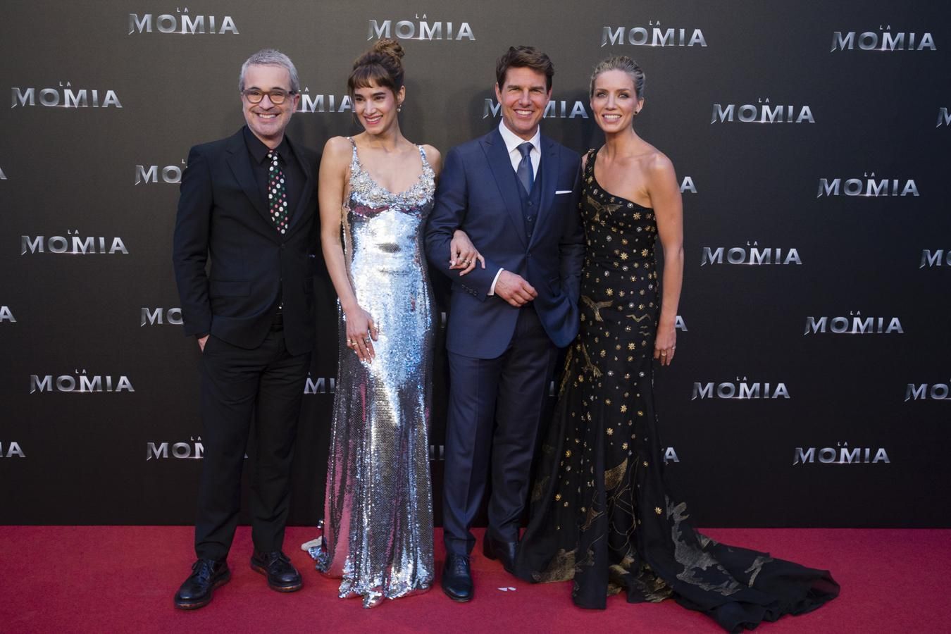 Los protagonistas y el director de "La Momia" en el estreno en Madrid