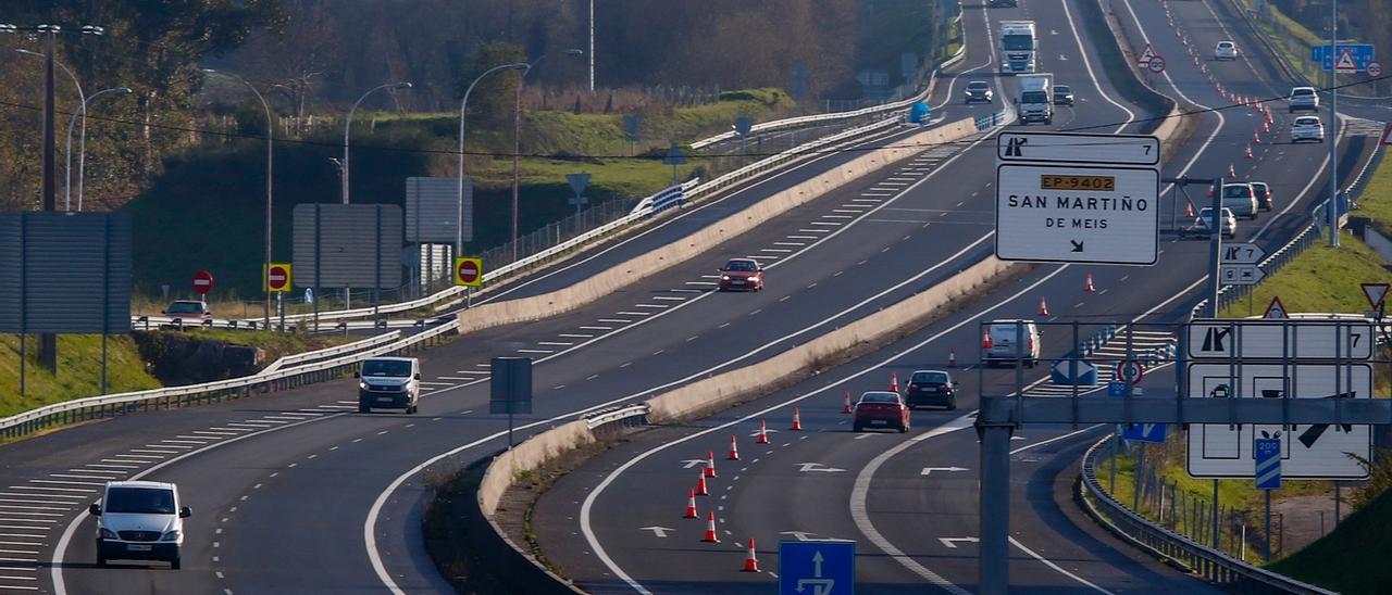 Autovía de O Salnés, a la altura de Ribadimua