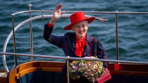 Margarita II de Dinamarca, en el inicio de la temporada de navegación del Royal Ship Dannebrog en el puerto de Copenhague, el 4 de mayo de 2022.