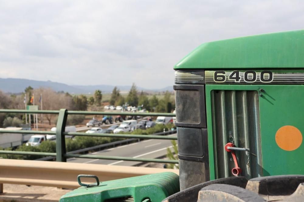 Tractorada de los agricultores y ganaderos malagueños contra los precios bajos que impone la industria.