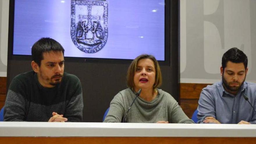 Del Páramo, Taboada y Rosón, durante la rueda de prensa