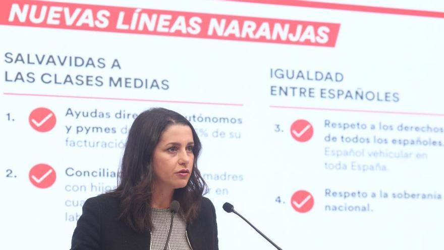 La líder de Ciudadanos, Inés Arrimadas