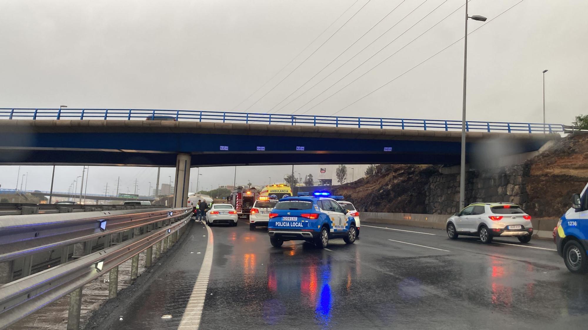 Accidentes producidos este lunes de intensas precipitaciones