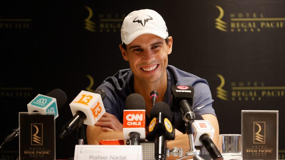 Nadal, durante la rueda de prensa