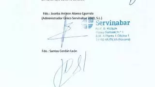 La UCO aporta al juez el contrato firmado por Santos Cerdán de la compra por 6.000 euros del 45% de una empresa de la trama