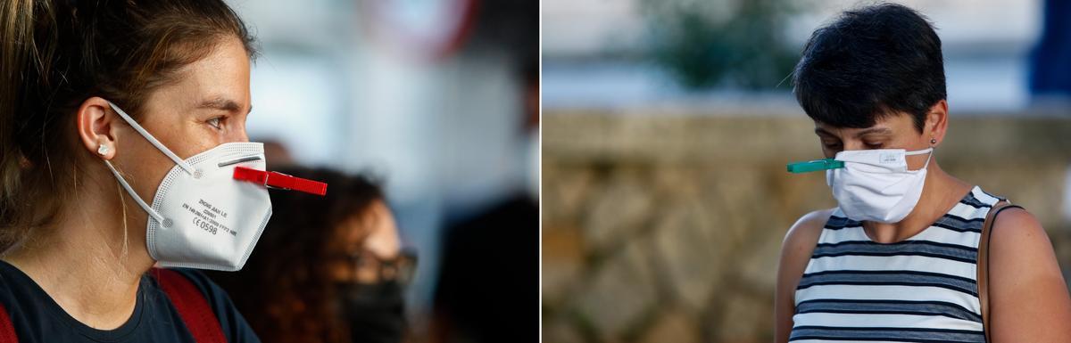 Dos de las manifestantes.