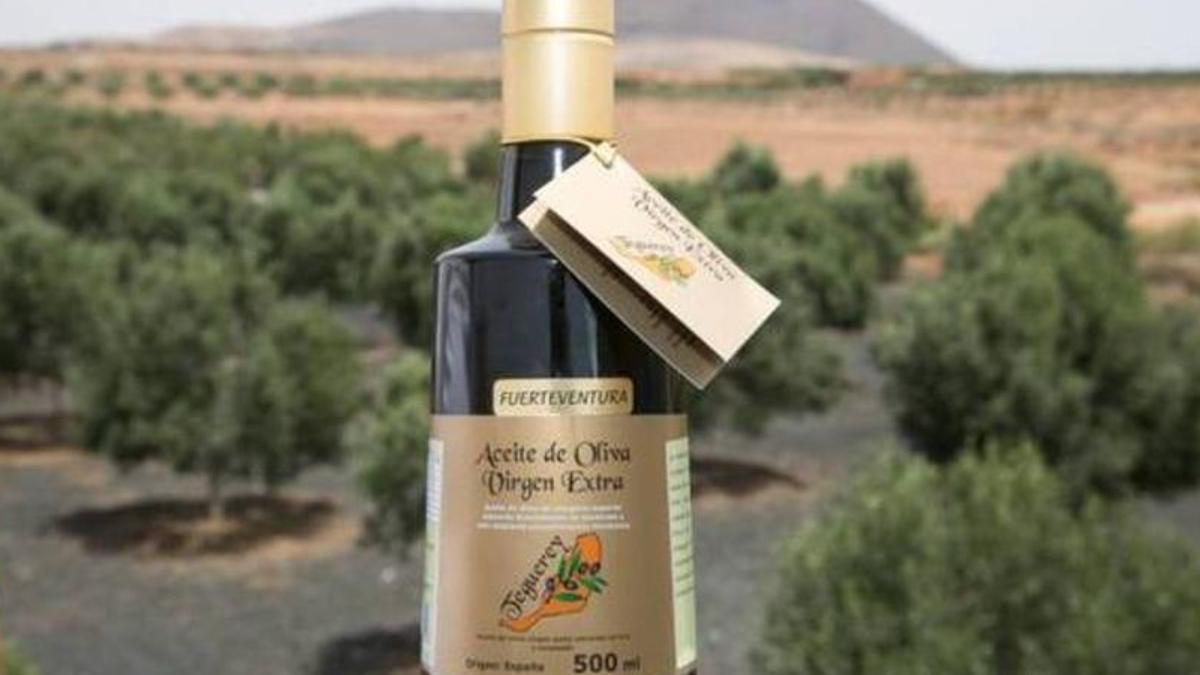 El aceite Teguerey, de Fuerteventura, ha sido designado como el mejor aceite de oliva virgen extra de Canarias 2023.