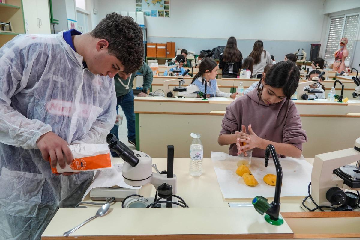 Uno de los talleres realizados en el laboratorio con motivo de las jornadas científicas.