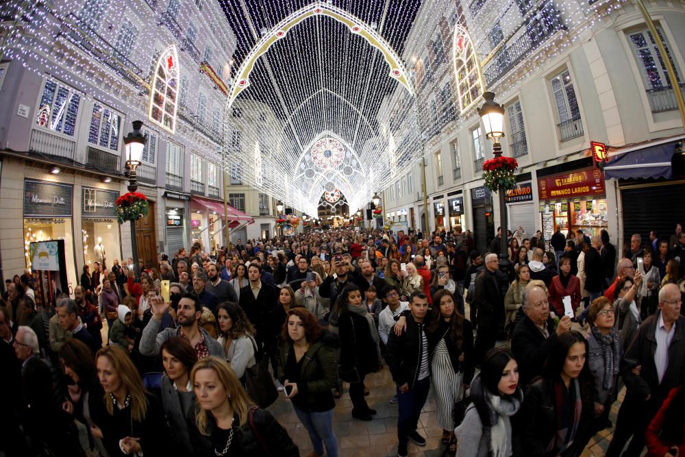 El encendido de las luces de Navidad de la calle Larios