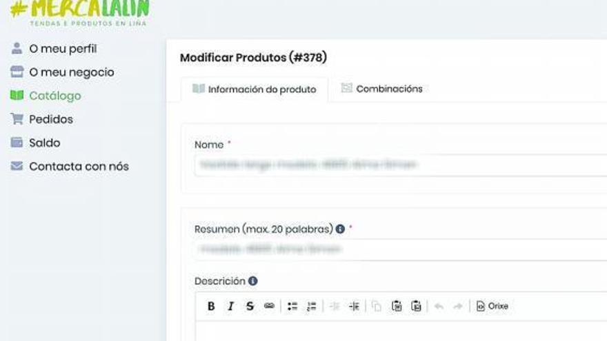 El portal desarrollado por el ayuntamiento está activo en la dirección &#039;mercalalin.gal&#039;.