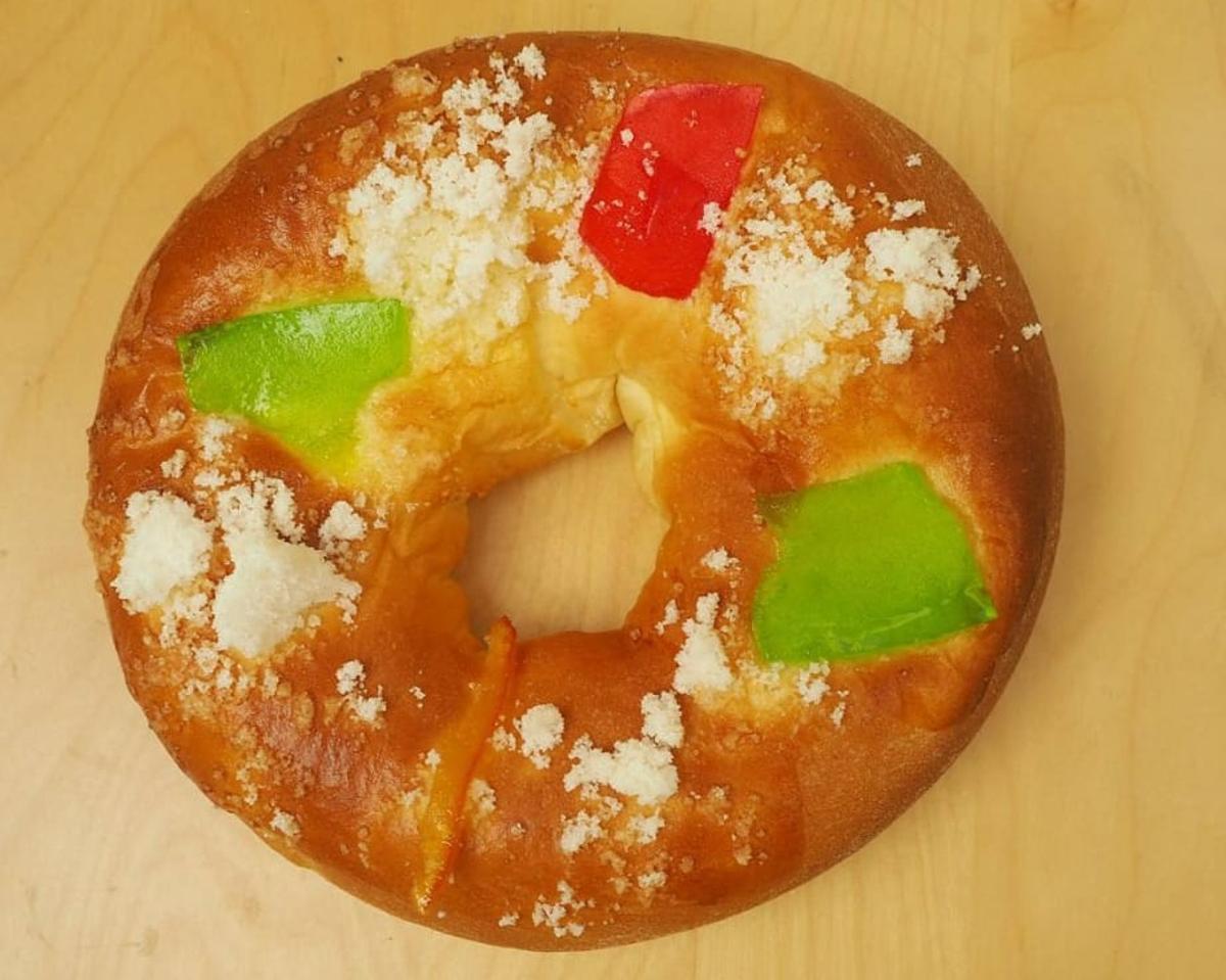 Vista del roscón de 1/4 de kilo de la Panadería de la Oca, otra de sus especialidades.