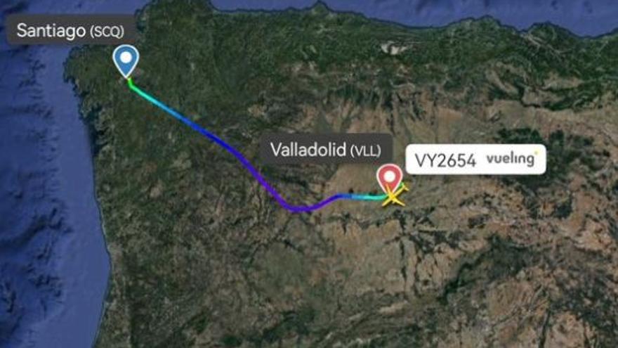 Un vuelo de Santiago a Málaga se desvía a Valladolid por un menor de edad convulsionando