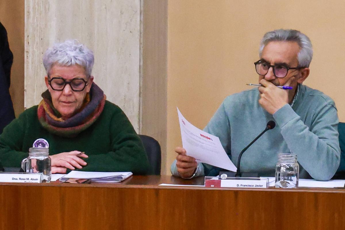 Rosa Abuín y Xabier Rodríguez, concejales del BNG en Vilagarcía.