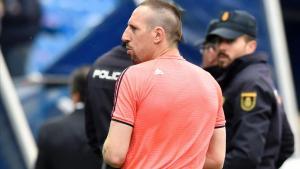 Ribery, uno de los jugadores envueltos en un escándalo sexual, en el Vicente Calderón