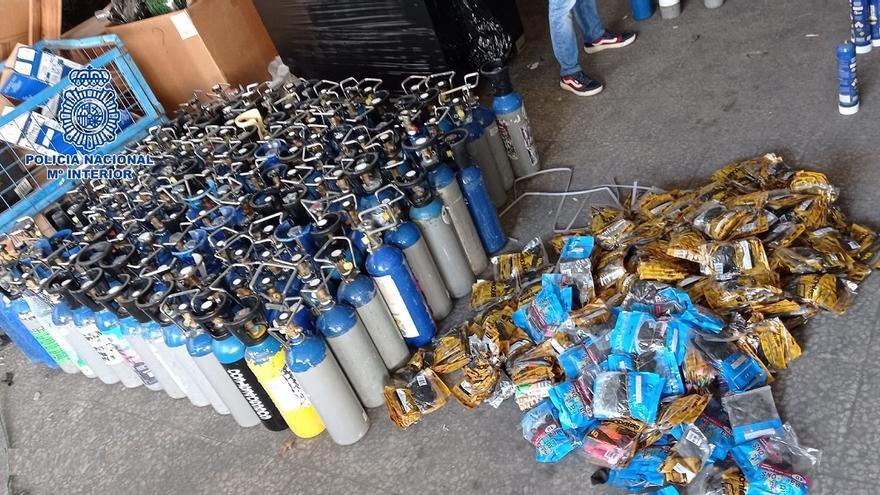 Detenido por vender gas de la risa a quienes salían de fiesta en Almería