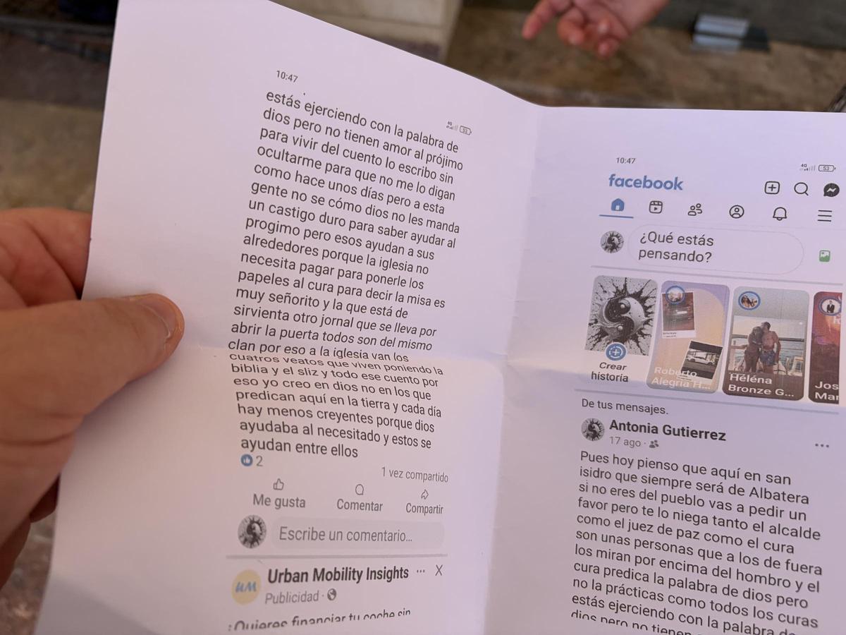 El mensaje de Facebook de Antonia Gutiérrez