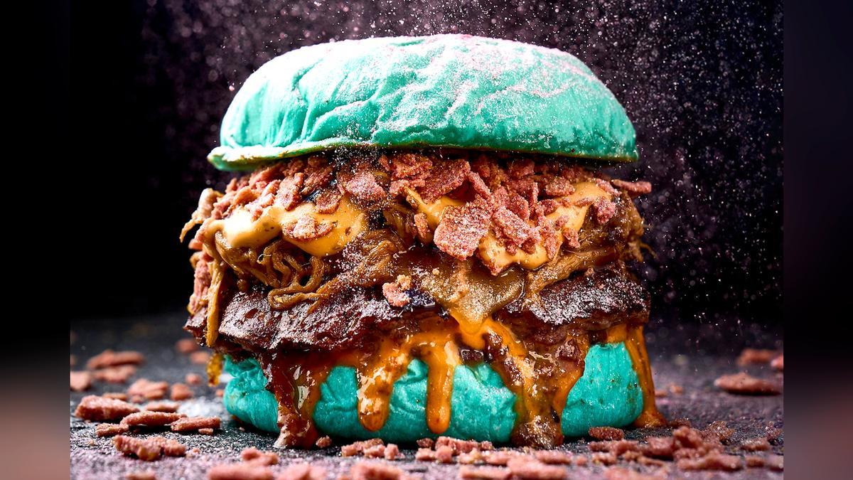 La hamburguesa ganadora “Diamante Azul”.